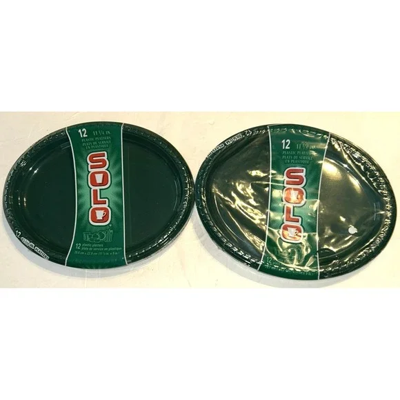 SOLO PLATES 12 Plates‎ Ultra Green 11 1/4