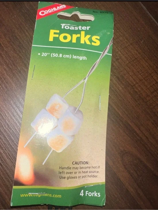 Toaster Forks - Stainless Steel (Silver) - 4 Pack #762