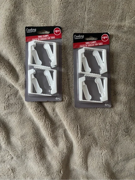 Cooking Concepts White Table Clamps (2 Packs)