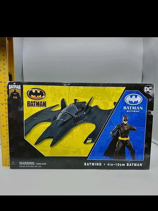 Batman Batwing Playset with Black Batwing and Black Batman Figure