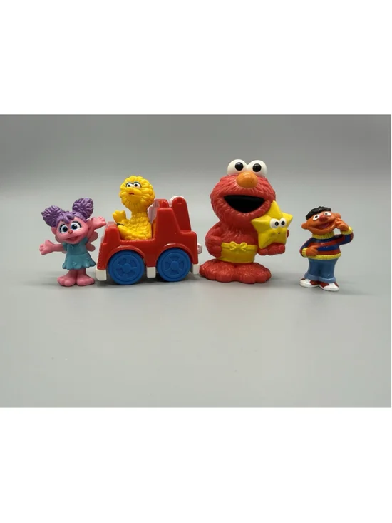 Sesame Street Figures Lot of 4 Ernie Big Bird Elmo Abby Cadabby Some Vintage