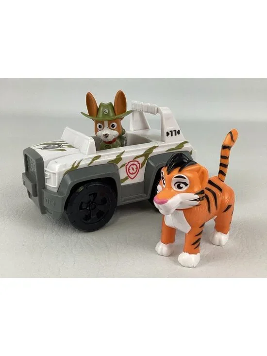 Paw Patrol Jungle Rescue Pups Tracker Figure Vehicle Tiger Bundle Spin Master
