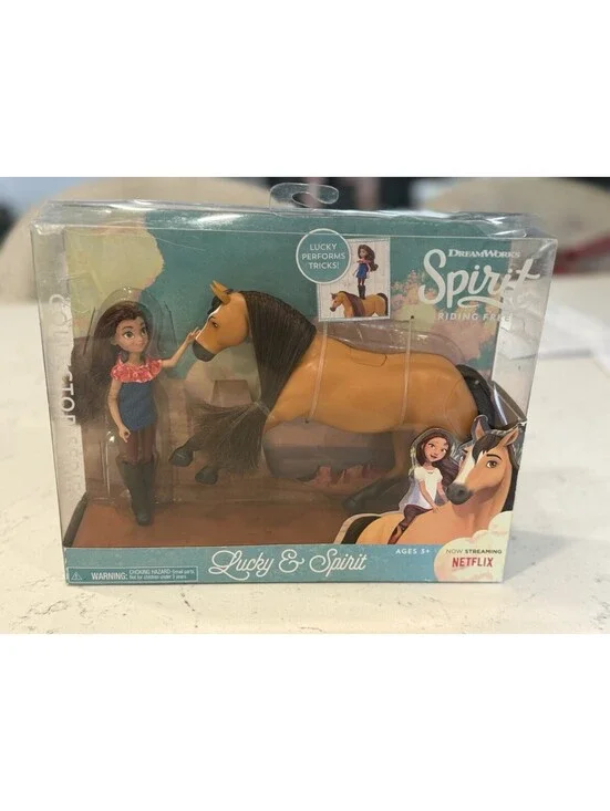 Spirit Riding Free Collector Series Lucky & Spirit Figure Set NIB