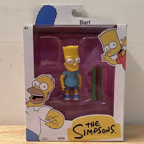 The Simpsons Bart Simpson Blue Shirt 5” Figure Wave 4 Jakks Pacific New