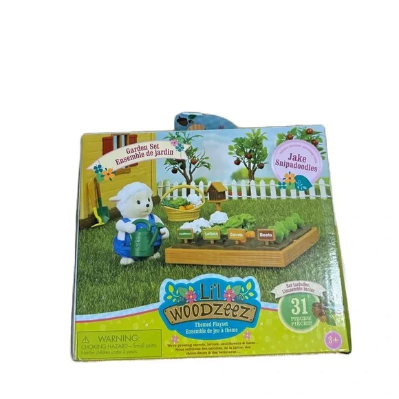 Li'l Woodzeez Jake Snippadoodles Garden Set Toy NEW Sheep Vegetables Toy