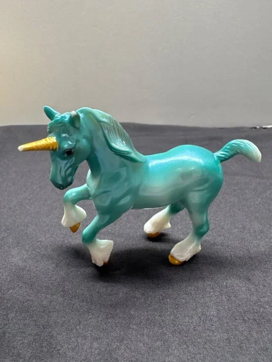 Breyer Stablemates Unicorn Crazy Surprise Series 2 Clydesdale Mold Glossy Teal F