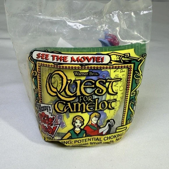 Quest‎ For Camelot Movie Wendy's Kids Meal Toy 1998, NIP Devin And Cornwell