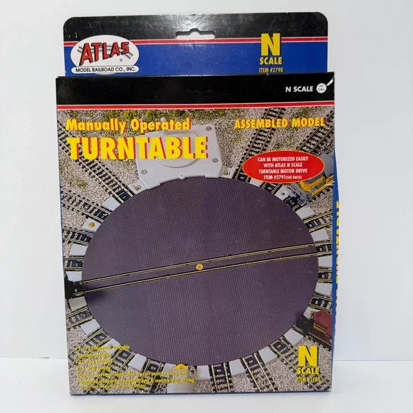 Atlas N Scale Manually Operated Turntable Assembled Model 2790 Train Accessory