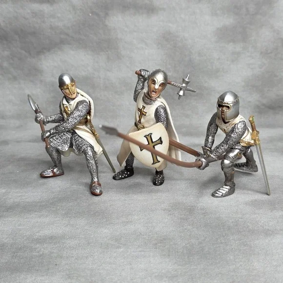 Schleich World Of Knights 70036, 70037 & 70038: Crusader Knight Soldiers *READ