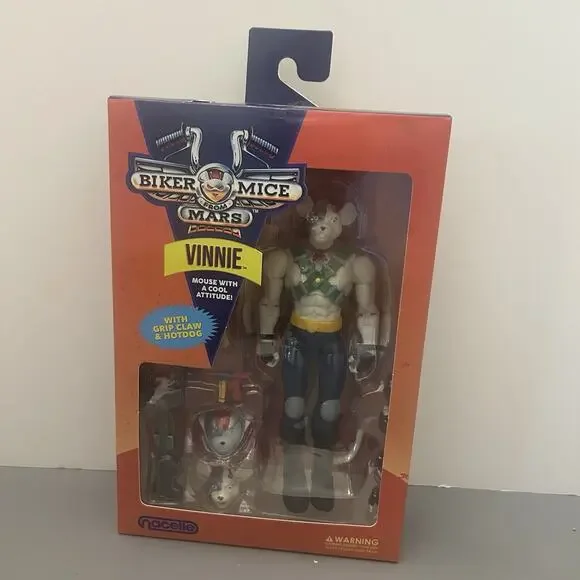 Nacelle Biker Mice From Mars Vinnie 7 Inch Action Figure New READ