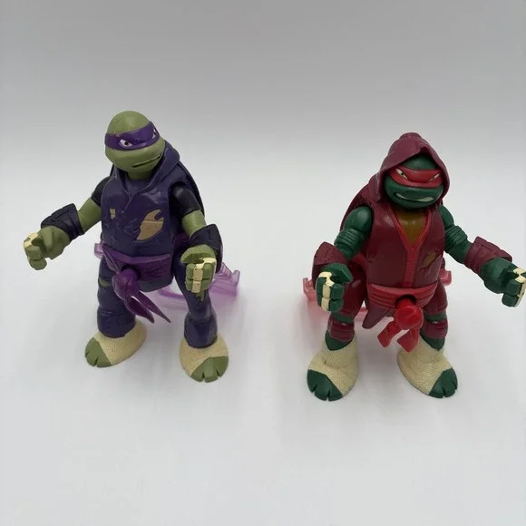 Throw And Battle‎ Donatello Raphael TMNT Action Figure Purple 2013 Viacom