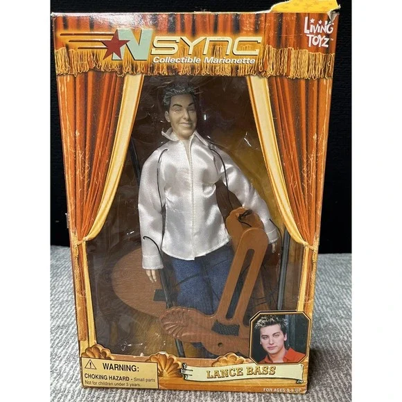 Vintage *NSYNC Lance Bass‎ Collectible Marionette Living Toyz 2000 Doll Boxed