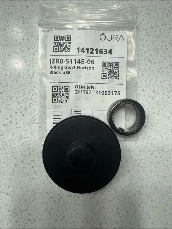 Oura Black Ring Gen3 size 6