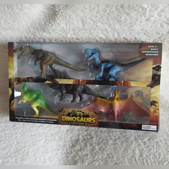 New Adventure Force Dinosaurs 5-Piece Dino Set jurassic Park kid's toy figurines