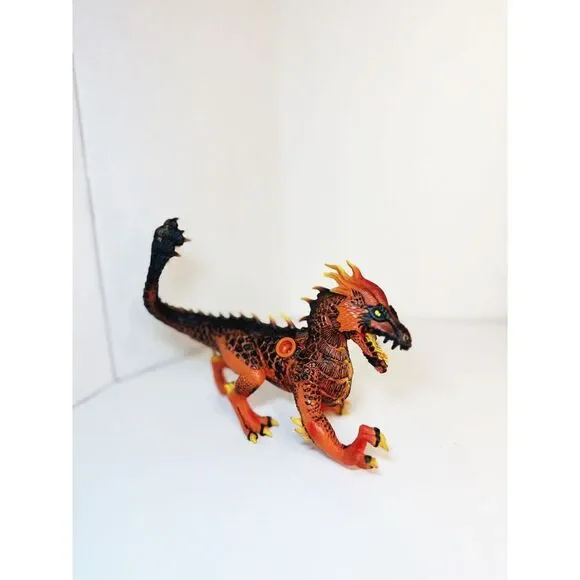 Schleich 2017 Eldrador Creatures Lava Dragon Figure Red Orange‎ Black