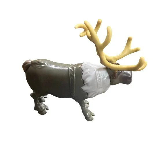 Disney Frozen Sven Reindeer Action‎ Figure Brown White Plastic Toy Figurine