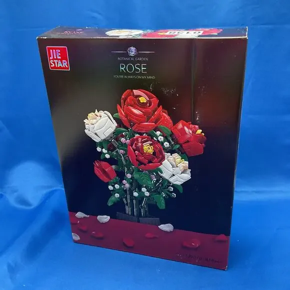 JIE STAR Botanical Garden Roses Bouquet Building Set 818 pc NEW SEALED BOX