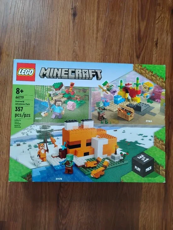 NWT Lego Minecraft Overworld Adventures 3 In 1 Play Pack Set
