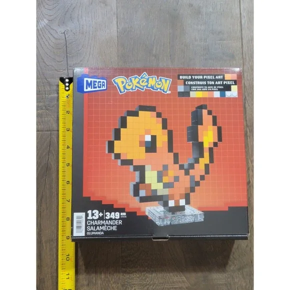 Mega Construx Pokemon Charmander Pixel Art‎ Building Set 349 Pieces Age 13+