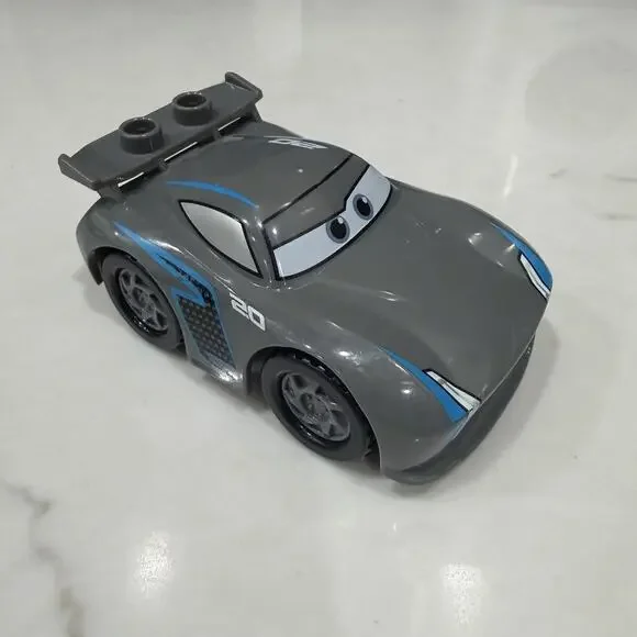 Lego DUPLO-Disney Pixar CARS 3 - Gray-JACKSON STORM Car/Vehicle ONLY- Piston Cup
