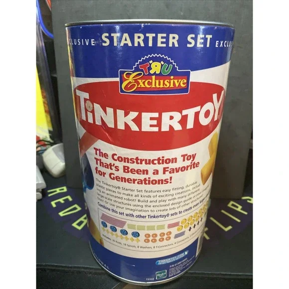 Vintage 2000 Toys R Us Exclusive Plastic Tinkertoy King Size Building Set D3