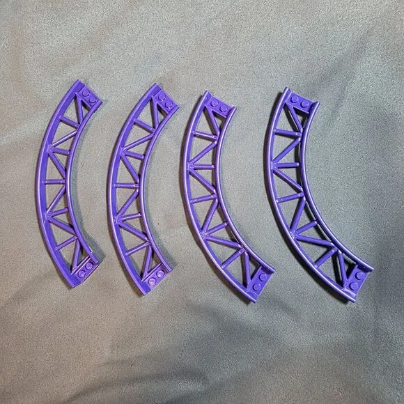 Lego Part 25061 Train Track Roller Coaster Curve 90° degrees Dark Purple