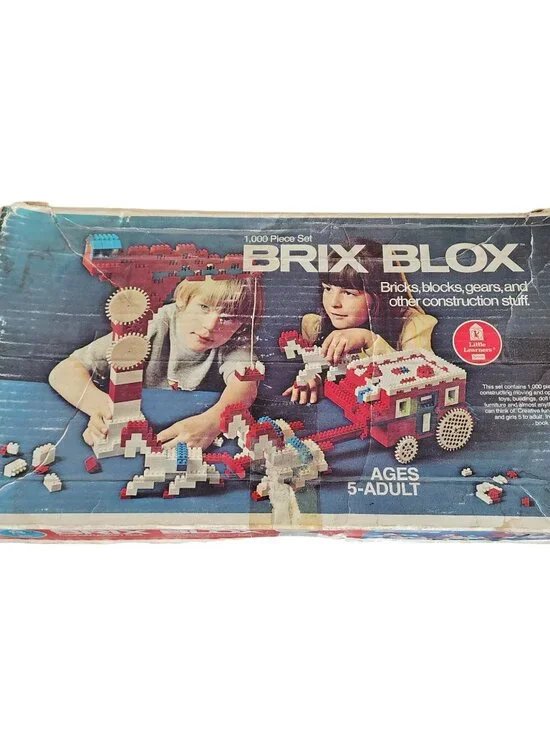 Vintage 1970's Sears Roebuck And Co 1000+ Piece Brix Blox Construction Stuff 49-
