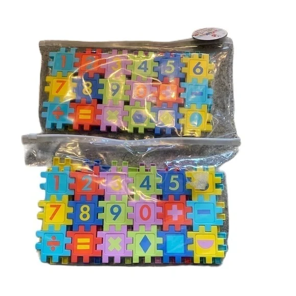 Interlocking Number Math Puzzle Piece Set NEW Bundle Lot Homeschool Learning
