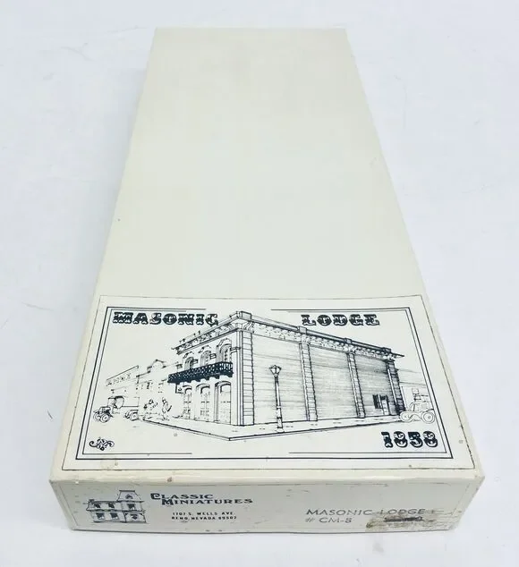 Classic Miniatures HO 1858 Masonic Lodge Kit CM-8 New Open Box