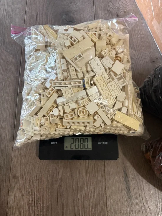 Lego Tan and White Mixed Bricks Bulk Bag