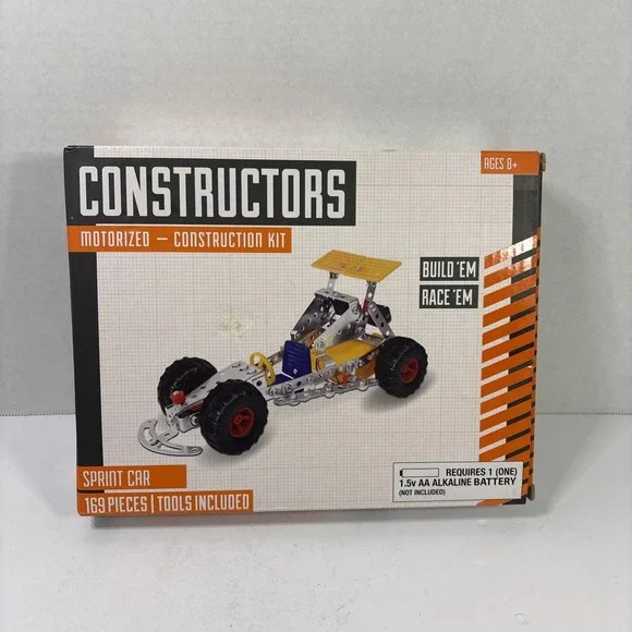 Constructors Motorized Construction Kit Sprint Car 169 Pieces STEM Building Toy