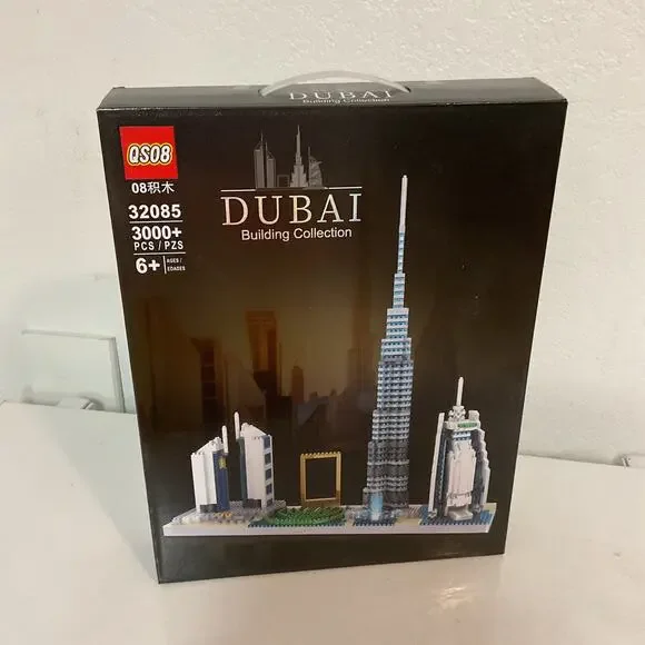 QS08 Dubai City Skyline 3,000 micro-sized building blocks NEW SEALED BOX