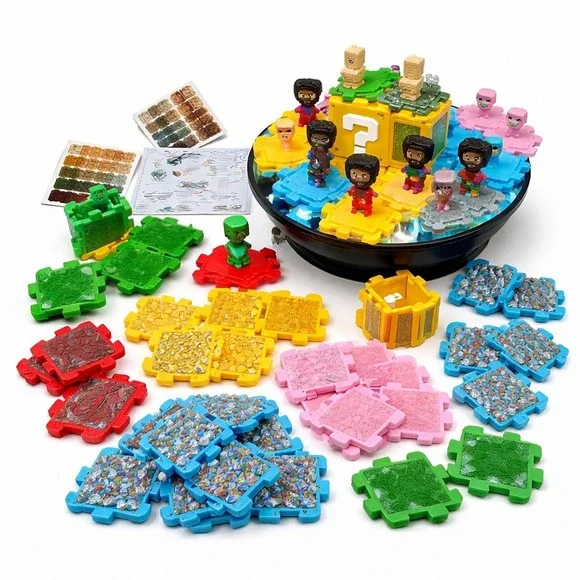 Minecraft McDonald's 2025 Happy Meal‎ Toys Build Tiles Figures Lot Set 63 Pieces