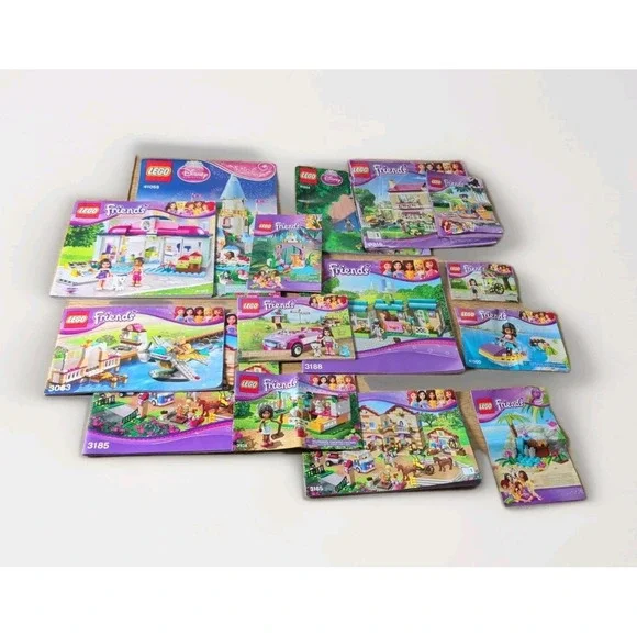 LEGO FRIENDS Instruction Manuals: Lot of‎ 16 Booklets, 41007 41055 3063 And More