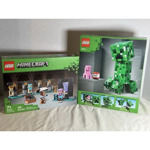 LEGO Minecraft The Creeper 21276 &‎ The Armory 21252 Set Lot Sealed NIB