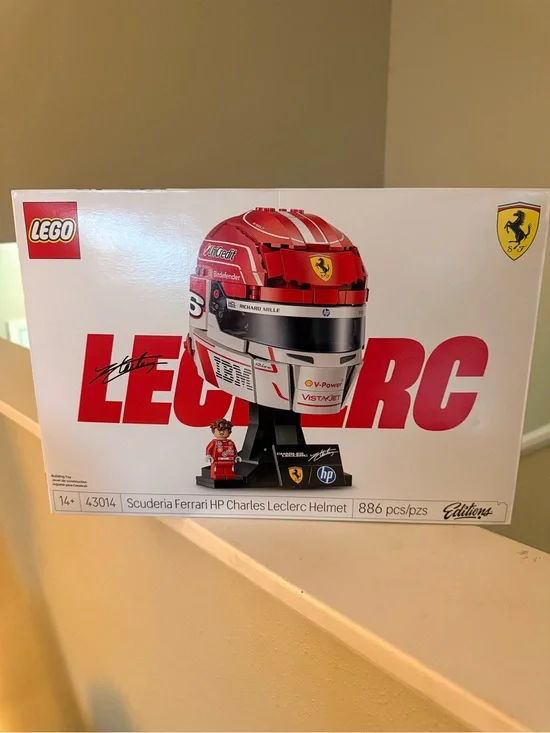 LEGO Ferrari Charles Leclerc Racing Helmet - Red White Black