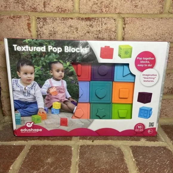 edushape Textured Sensory Pop Blocks 10 Pieces
