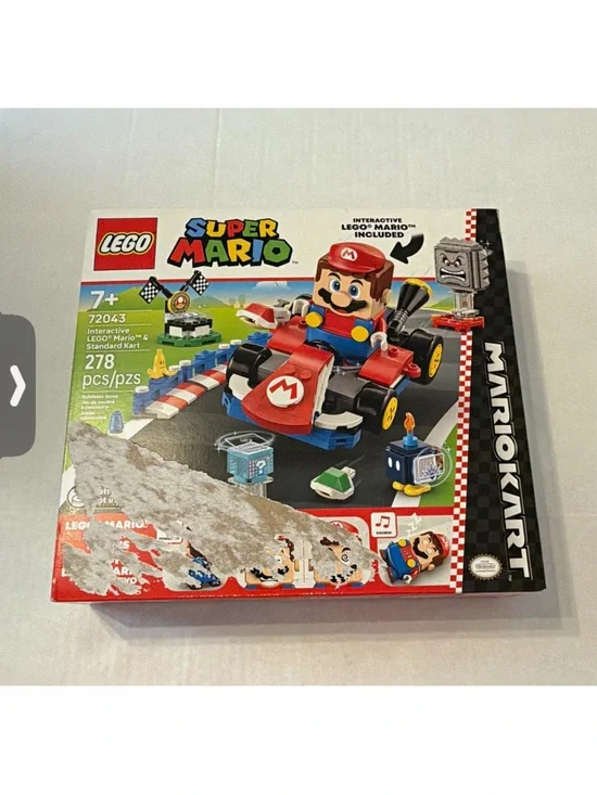 Lego Super Mario Red and Blue Mario Kart Building Set