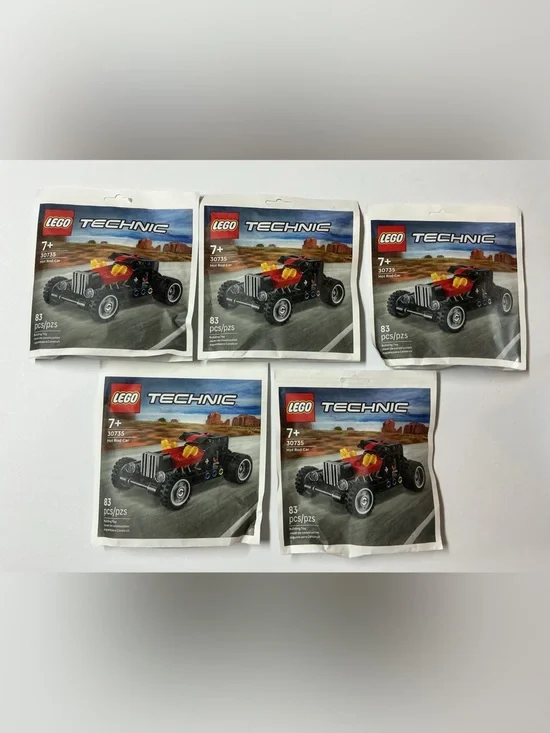 A lot of 5 LEGO Technic Hot Rod Car 30735