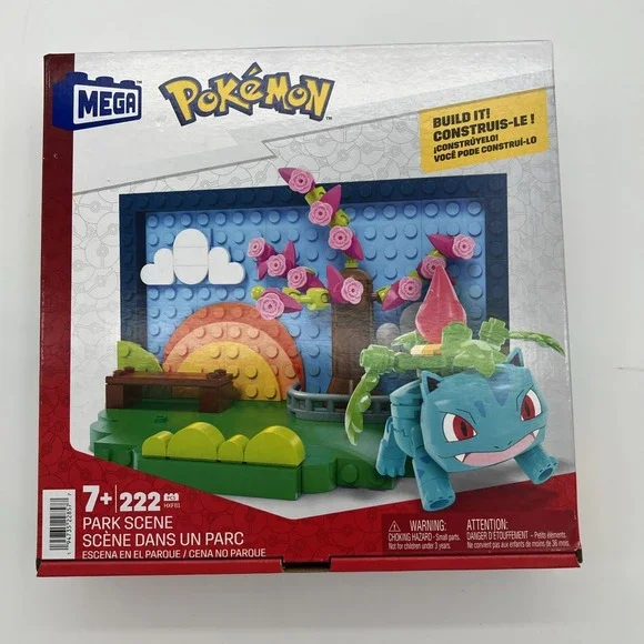 MEGA Pokemon Buildable Figure Set - PARK‎ SCENE (222 Pieces) HXF81 - New
