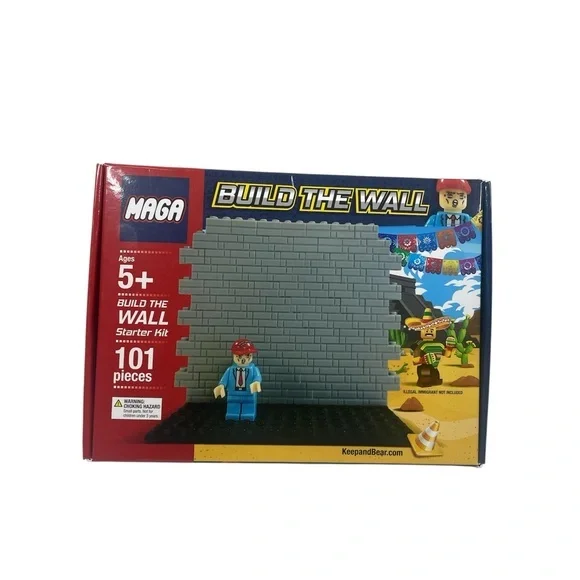 MAGA Donald Trump BUILD THE WALL 101 Pieces, includes President Trump minifigure