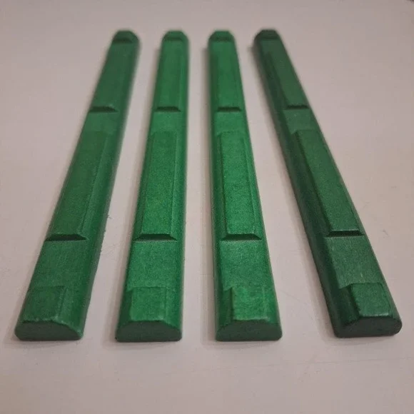 Lincoln Logs Wooden Flat Green Replacement Pieces 3 Notch 8 Inch Long Half‎