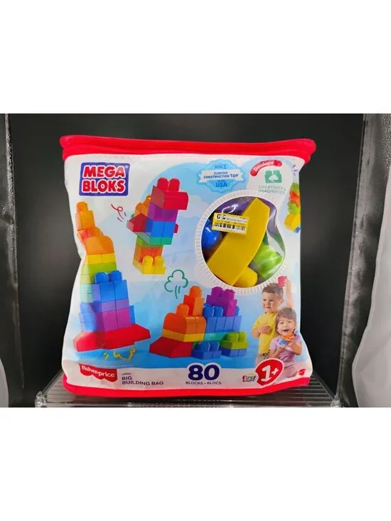 Fisher-Price Mega Bloks Big Building Bag 80 Pieces Toddler Ages 1+ Durable