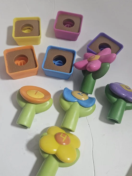 Colorful Flower Peg Toy Set for Kids - Multi-Color