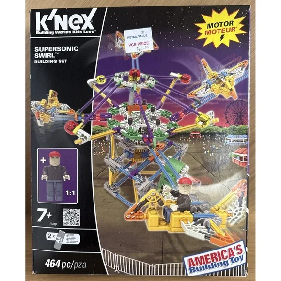 K'nex Supersonic Swirl Building Set - #13410 -‎ 464 Pieces  NIB (damaged Box)