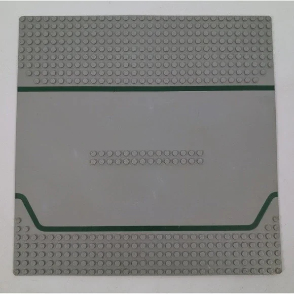 Vintage LEGO Base Plate Road Service Station Gray/Green 32 X 32  309p01 Set 6378