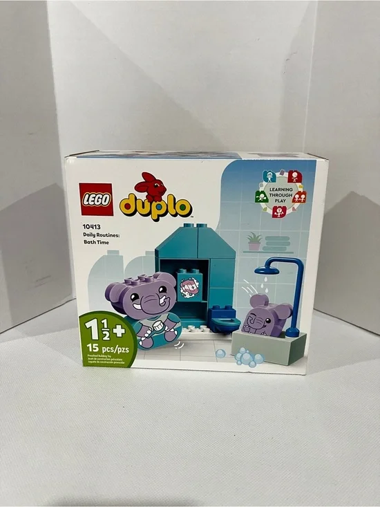 LEGO Duplo Daily routines Bath Time 15 Pzs Preschool Building Toy Ages 1 1/2 Yrs