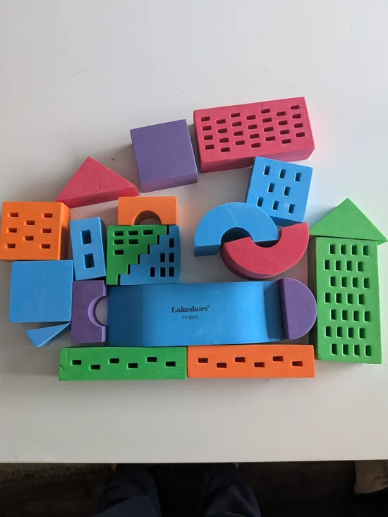 Lakeshore Multicolor Foam Building Blocks Set - Bright Colors