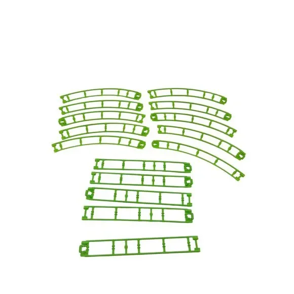 Title: Lot Of 15 Green KNEX Micro Roller Coaster Track Pieces Curved & Straight