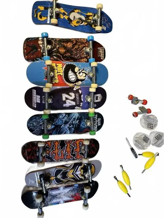 Vintage 8x Tech Deck Skate Co. 96 mm Fingerboard Skateboard Lot